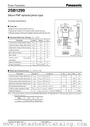 2SB1299 datasheet pdf Panasonic