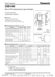 2SB1490 datasheet pdf Panasonic