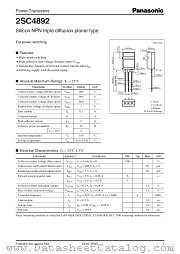 2SC4892 datasheet pdf Panasonic