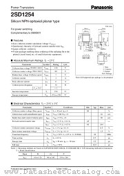 2SD1254 datasheet pdf Panasonic
