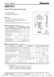 2SD1271 datasheet pdf Panasonic