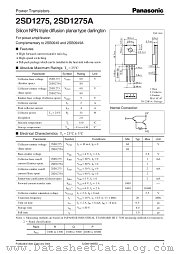 2SD1275A datasheet pdf Panasonic