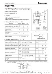2SD1773 datasheet pdf Panasonic