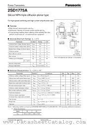 2SD1775A datasheet pdf Panasonic