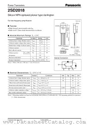 2SD2018 datasheet pdf Panasonic