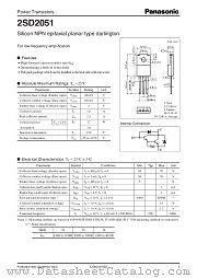 2SD2051 datasheet pdf Panasonic