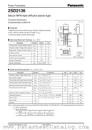 2SD2136 datasheet pdf Panasonic