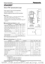 2SA2057 datasheet pdf Panasonic
