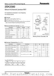 2SK2380 datasheet pdf Panasonic