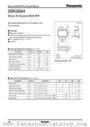 2SK3064 datasheet pdf Panasonic