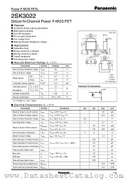 2SK3022 datasheet pdf Panasonic