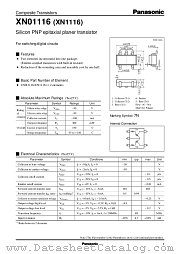 XN01116 datasheet pdf Panasonic