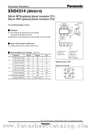 XN04314 datasheet pdf Panasonic