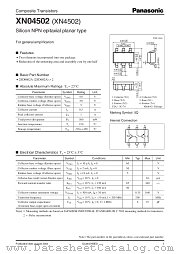 XN04502 datasheet pdf Panasonic