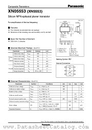 XN05553 datasheet pdf Panasonic