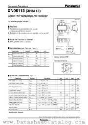 XN6113 datasheet pdf Panasonic