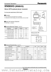 XN6543 datasheet pdf Panasonic