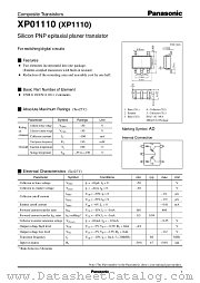 XP1110 datasheet pdf Panasonic