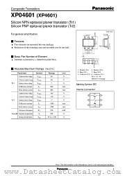 XP04601 datasheet pdf Panasonic