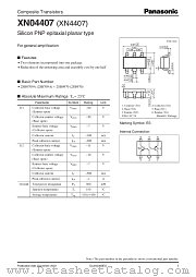 XN04407 datasheet pdf Panasonic