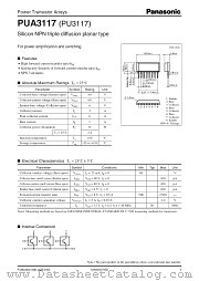 PUA3117 datasheet pdf Panasonic