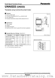 UN222 datasheet pdf Panasonic