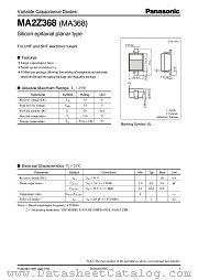 MA2Z368 datasheet pdf Panasonic
