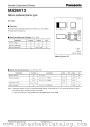 MA26V13 datasheet pdf Panasonic