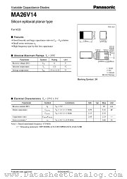 MA26V14 datasheet pdf Panasonic