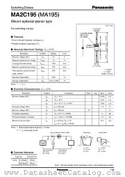 MA195 datasheet pdf Panasonic