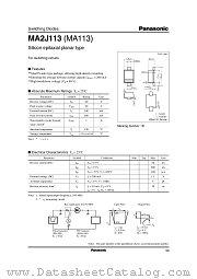 MA2J113 datasheet pdf Panasonic