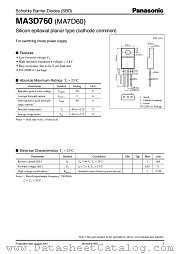 MA3D760 datasheet pdf Panasonic