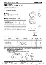 MA3X701 datasheet pdf Panasonic