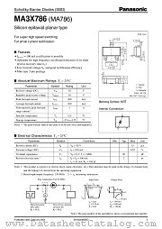 MA3X786 datasheet pdf Panasonic