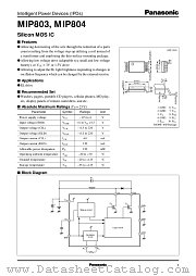 MIP803 datasheet pdf Panasonic