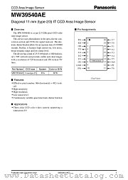MW39540AE datasheet pdf Panasonic