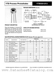 VTB5051UVJ datasheet pdf PerkinElmer Optoelectronics