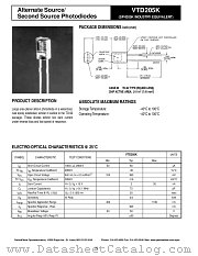 VTD205K datasheet pdf PerkinElmer Optoelectronics