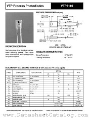VTP7110 datasheet pdf PerkinElmer Optoelectronics