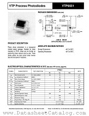 VTP8551 datasheet pdf PerkinElmer Optoelectronics