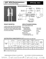 VTT1212 datasheet pdf PerkinElmer Optoelectronics