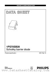 1PS70SB20 datasheet pdf Philips