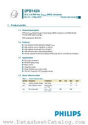 2PB1424 datasheet pdf Philips