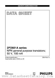 2PD601AW datasheet pdf Philips