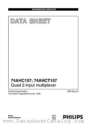 74AHC157D datasheet pdf Philips