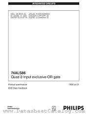 74ALS86D datasheet pdf Philips