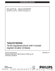 74ALVC16334ADGG datasheet pdf Philips