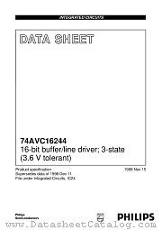74AVC16244DGG datasheet pdf Philips