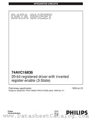 74AVC16836 datasheet pdf Philips