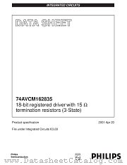 74AVCM162835 datasheet pdf Philips